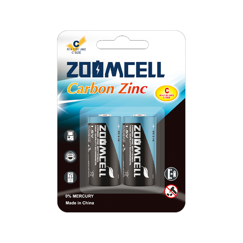 R14 UM2 C 1.5V Carbon Zinc Battery para sa mga aparato na Mababang Darina